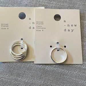 A new day silver plated rings